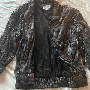 Vintage Jackets Galore, High Fashion Black Metallic Jacket